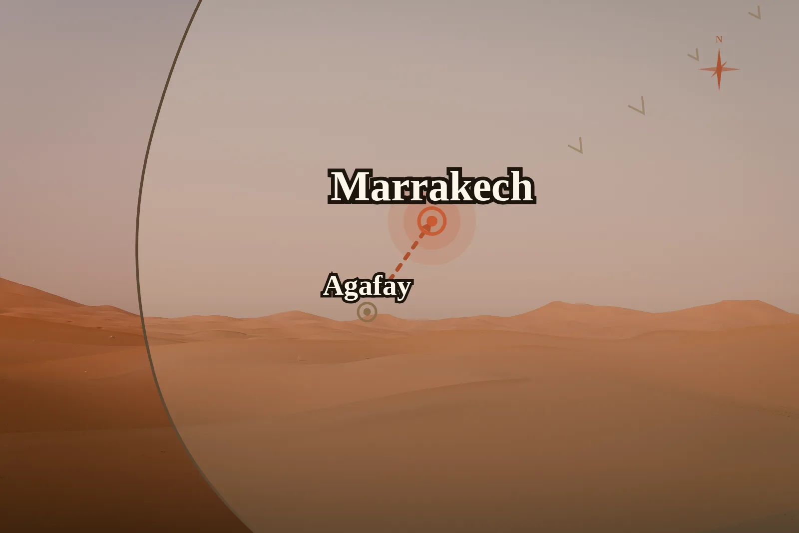 Agafay Desert Sunset Day Trip from Marrakech — route map 2